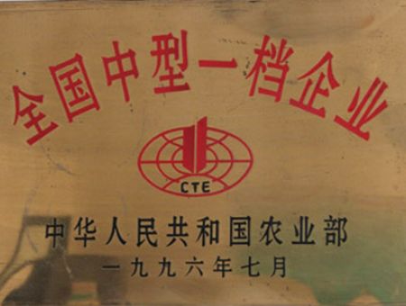 点击查看详细信息<br>标题：National first grade medium-sized enterprise 阅读次数：2643